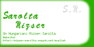 sarolta mizser business card